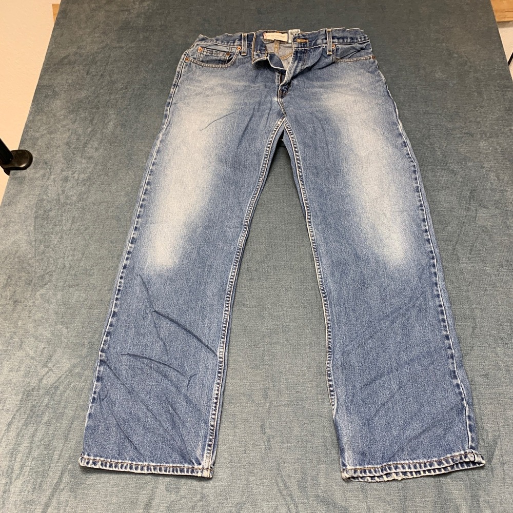 Levi's 529 Low Rise Straight Jeans Mens 36x34 Blue Denim Pockets Medium Wash